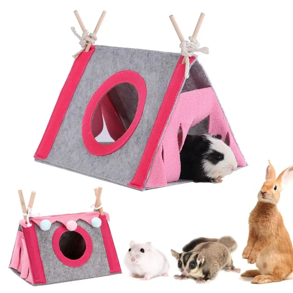 Small Pet Nest Felt Tent Rabbit Nest Hamster House Small Animal Bed Accessories