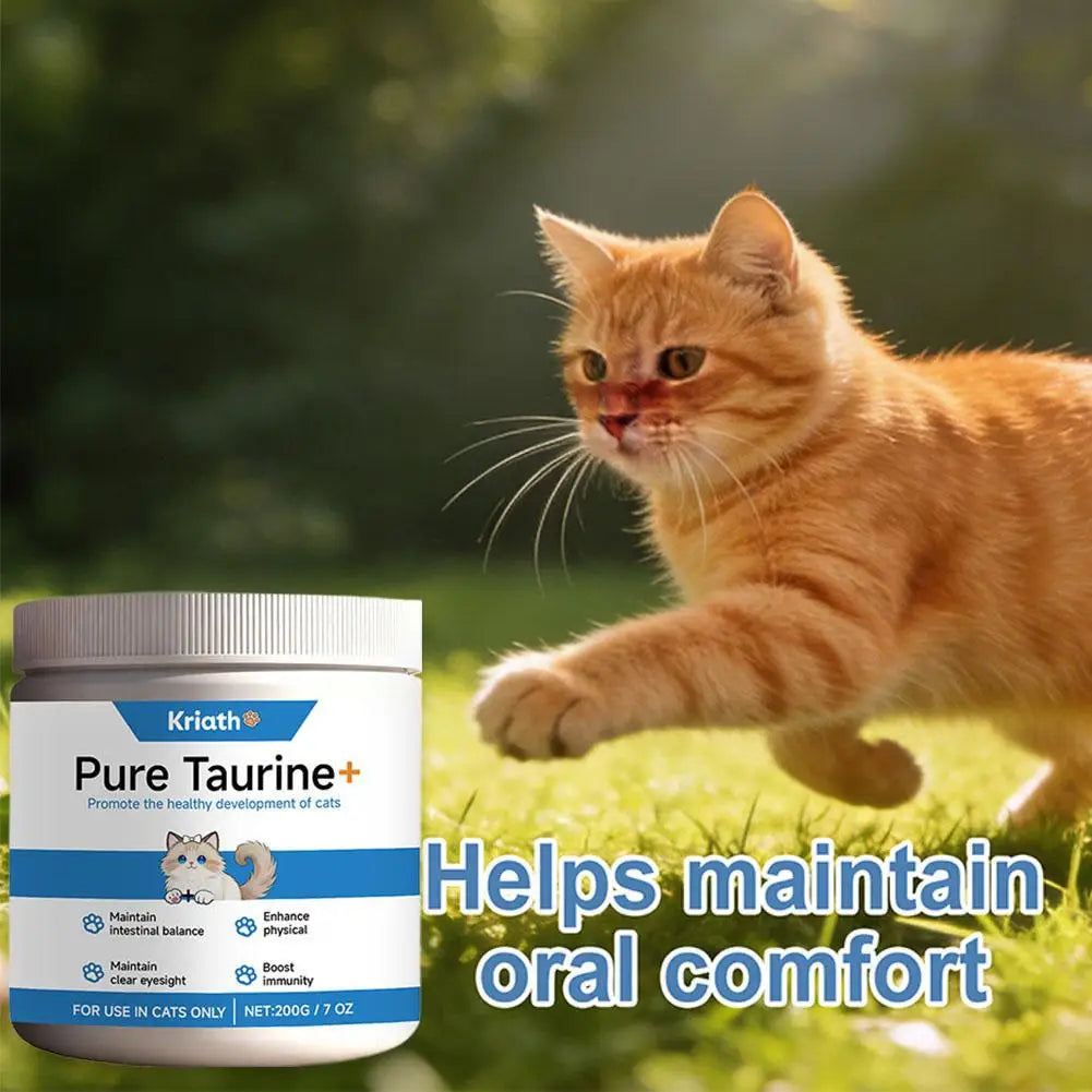Taurine Powder For Cats Kittys Heart-Vision Daily Well-Ness Gentle On Sensitive Stomachs