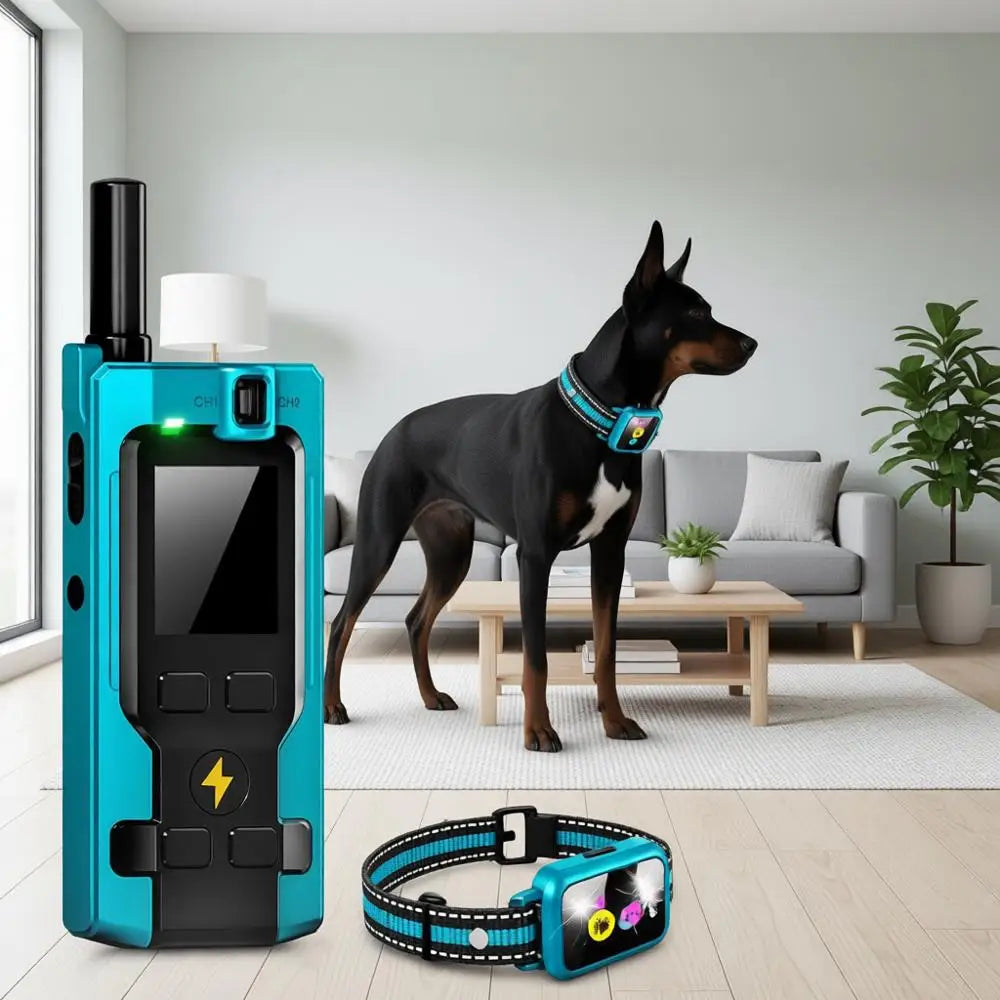 Innovative Step Counter & Smart Color Dog Training Collar with Remote