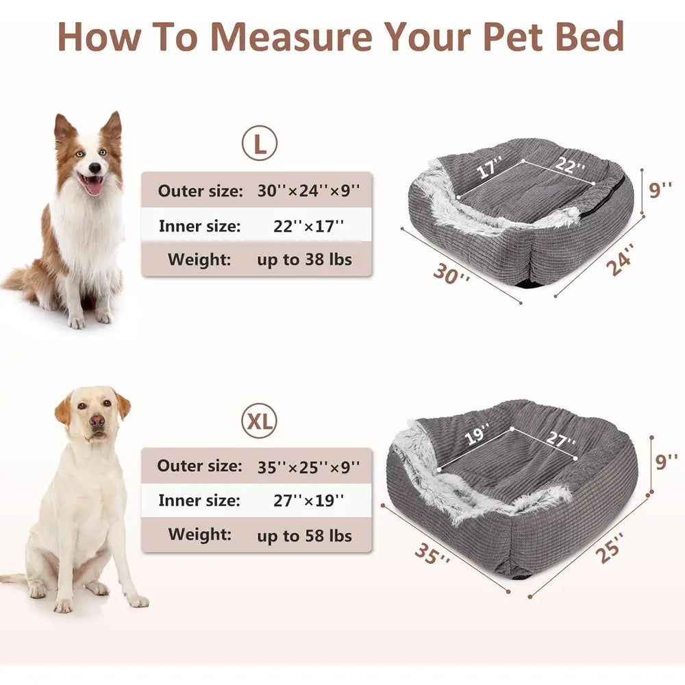 Dog Beds or Large Medium Small Dogs, Blanket Puppy Bed, Luxury Orthopedic Cat Beds