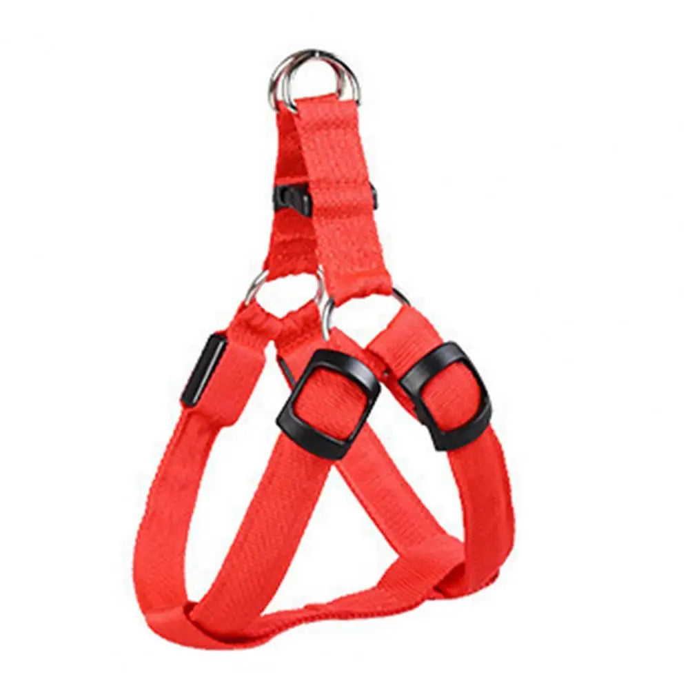 Adjustable LED Pet Harness, USB Rechargeable Light Up Dog Harness, Glow-in-The-Dark Safety Vest