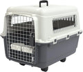 Medium Gray Travel Dog Crate with Rolling Wire Door, Airline Approved and Durable