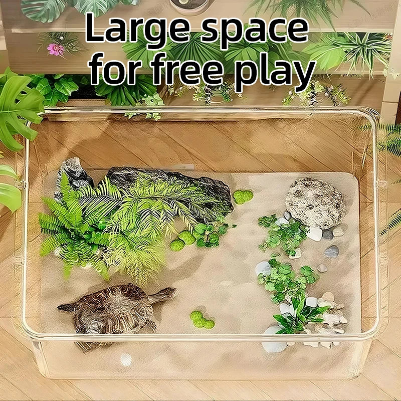 Transparent Aquarium Creative Desktop Fish Tank for Office/Home Decor (Bare Tank, No Scenery or Stones Included)