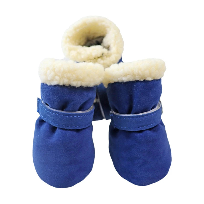 4Pcs Winter Waterproof Warm Pet Dog Shoes Non-slip Snow Boots
