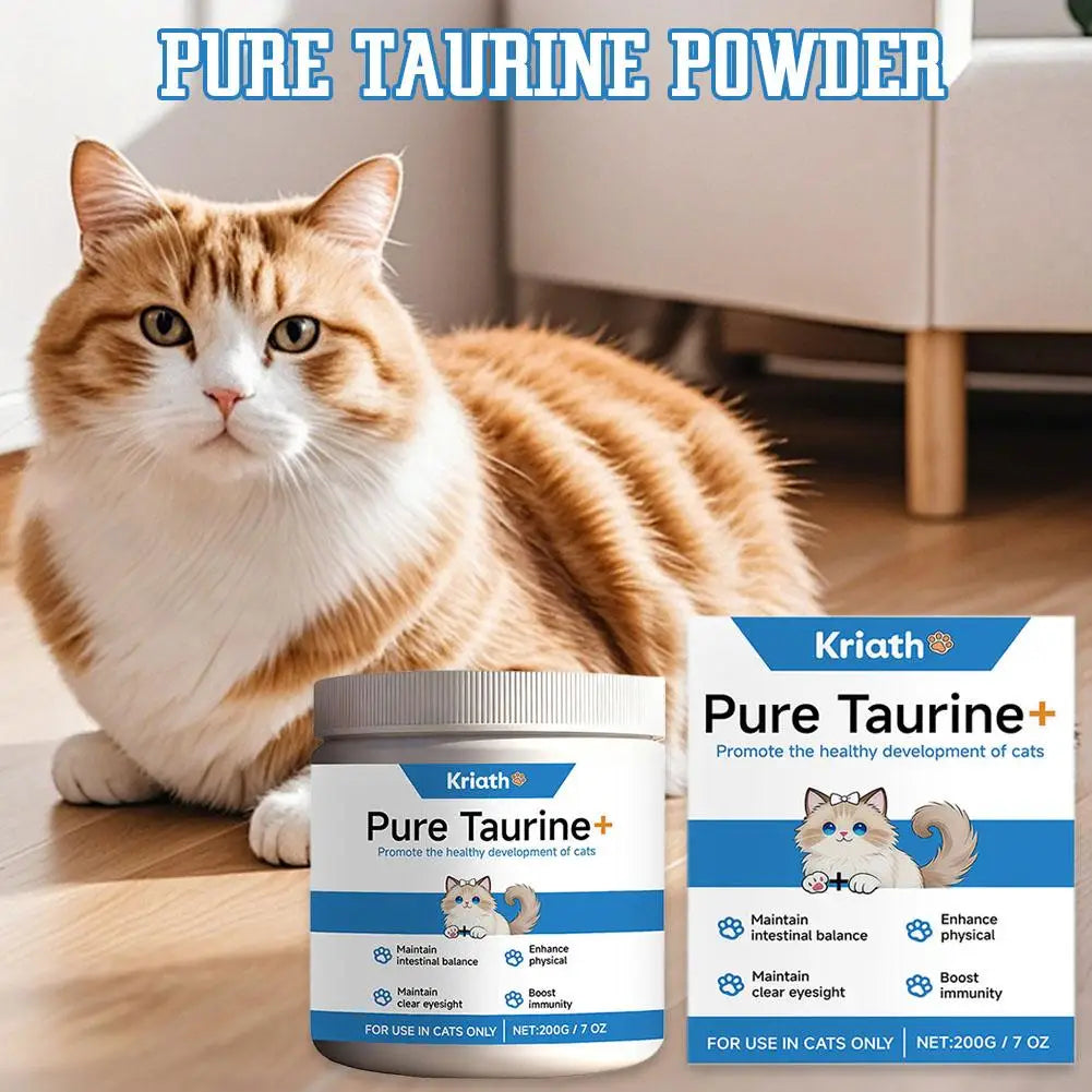 Taurine Powder For Cats Kittys Heart-Vision Daily Well-Ness Gentle On Sensitive Stomachs