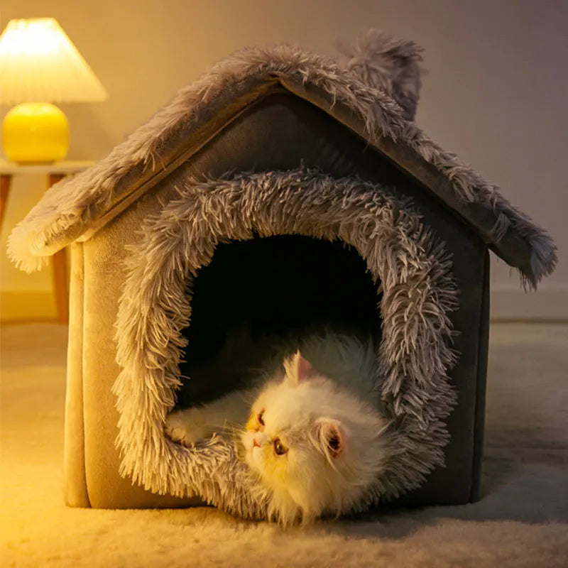 Dog Kennel Indoor Soft Comfortable Puppy House Winter Warm Pet Sleeping Mat