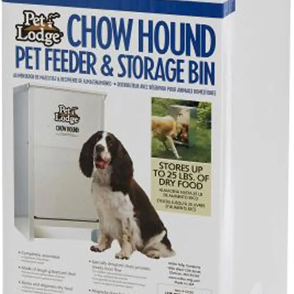 25 Pound Capacity Heavy Gauge Steel Indoor and Outdoor Dry Food Automatic Dog Feeder