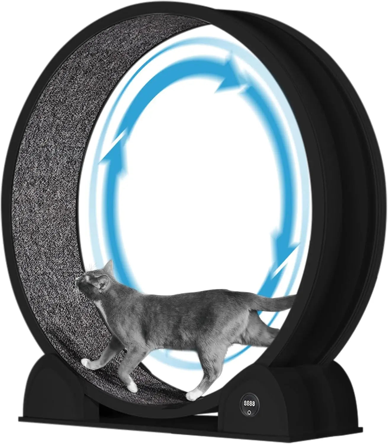 Cat Exercise Wheel for Indoor Cats, Quiet Cats Treadmill with Pedometer