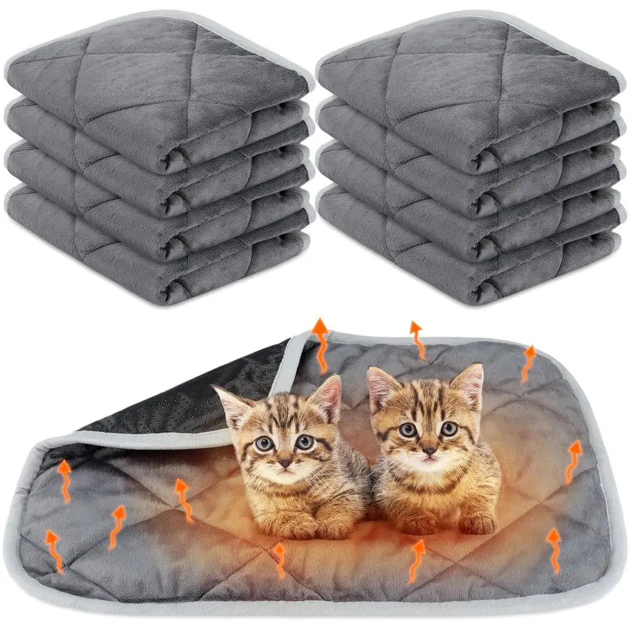 Pack Self Heating Cat Mat Self Warming Cat Bed Extra Warm  Reflects Body Heat Washable