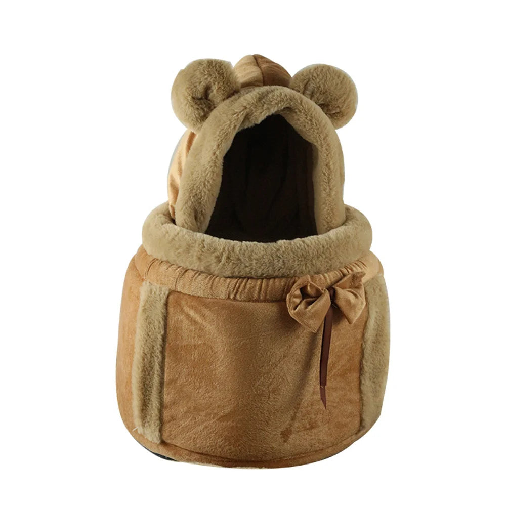Outdoor Travel Puppy Dog Carrier Backpack Winter Warm