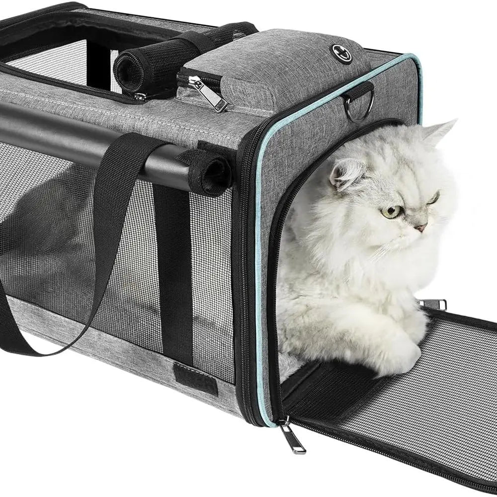 Cat/Small Dog Carrier American, United, Delta Airline Approved/Soft-Sided Pet Travel Bag