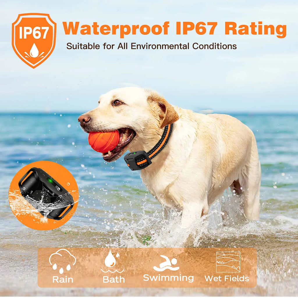 3300Ft Electric Dog Training Collar Remote Control Waterproof With Vibration