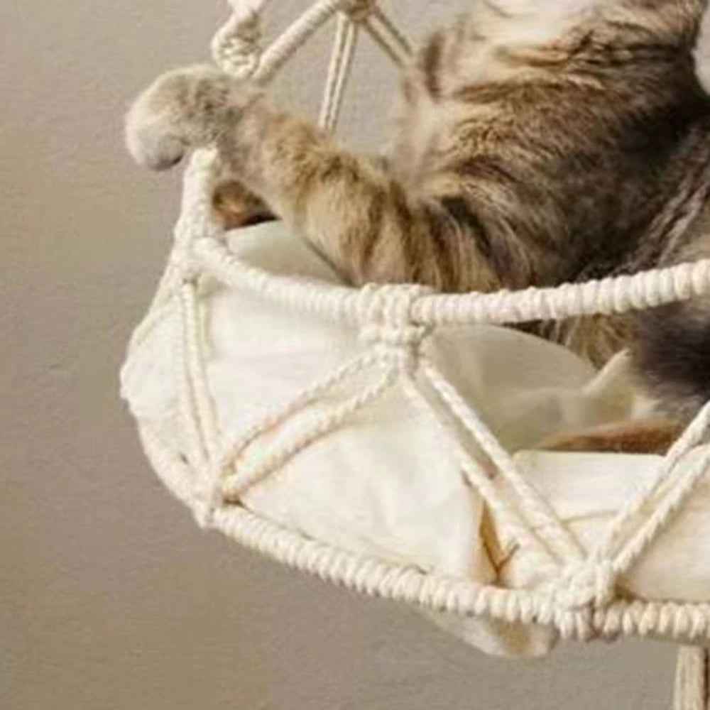 1PC Winter Hand-Woven Kitten Hammock Hanging Cat Bed