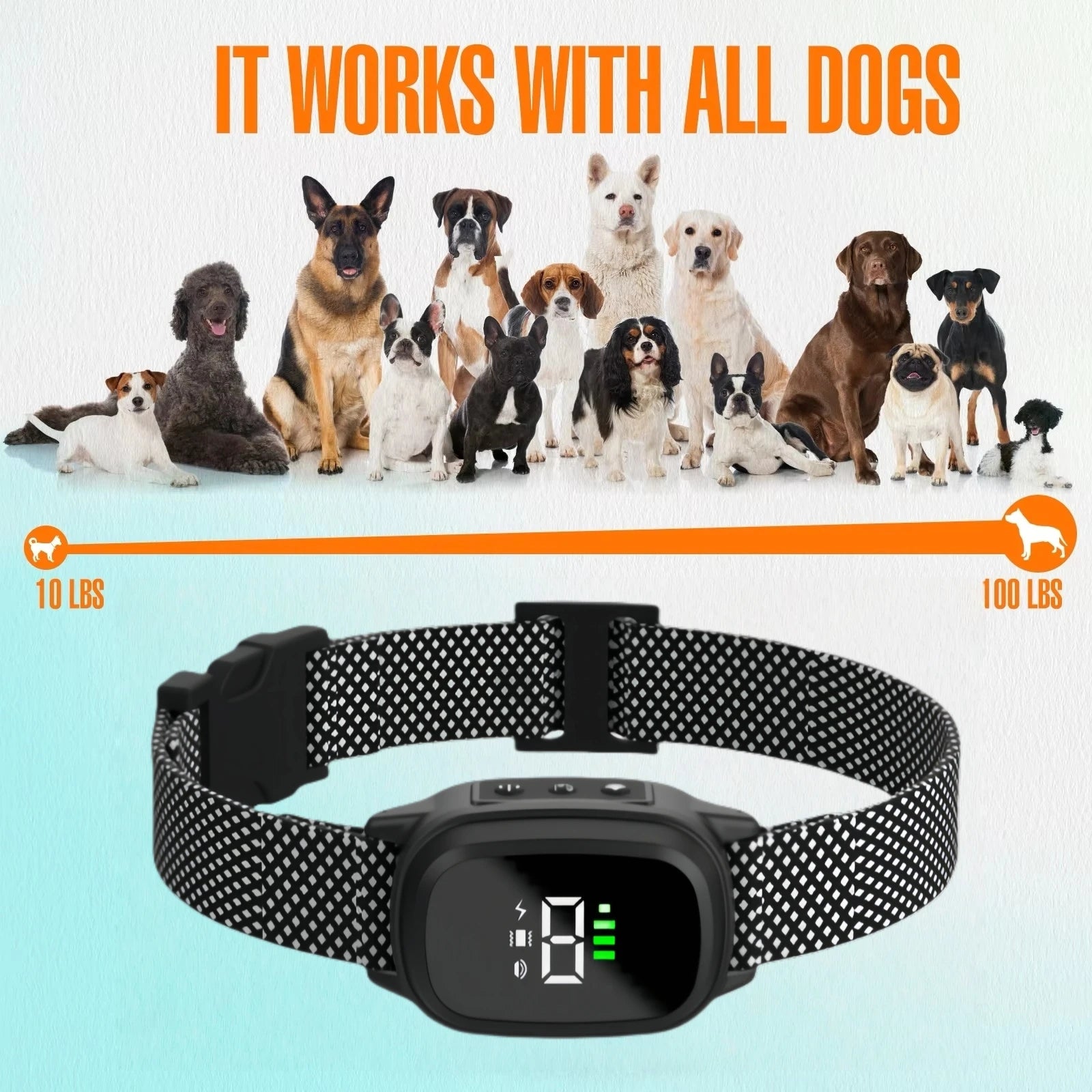 Waterproof Dog Bark Collar,Rechargeable Anti-Bark Collar For Dog