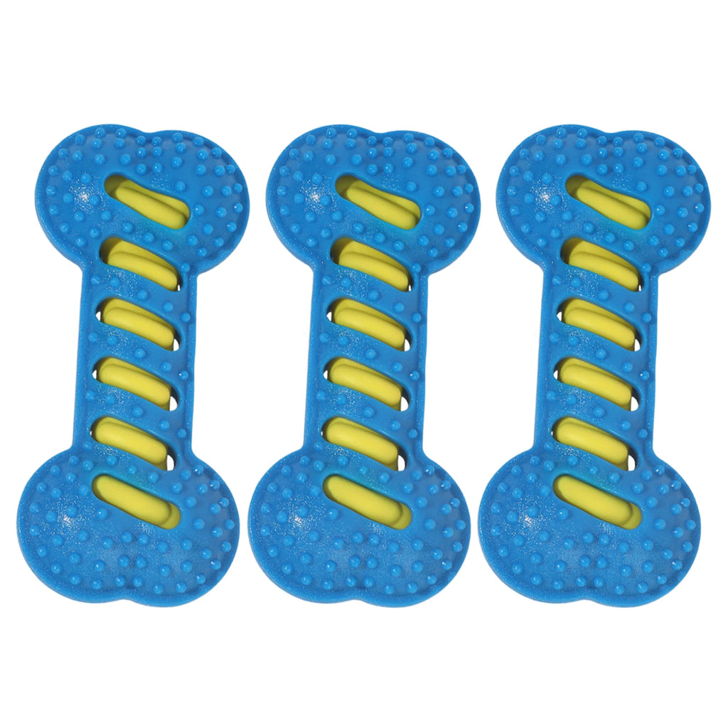 3Pcs Teeth Cleaning Molar Stick Squeaky Bones Interactive Massage Toothbrush