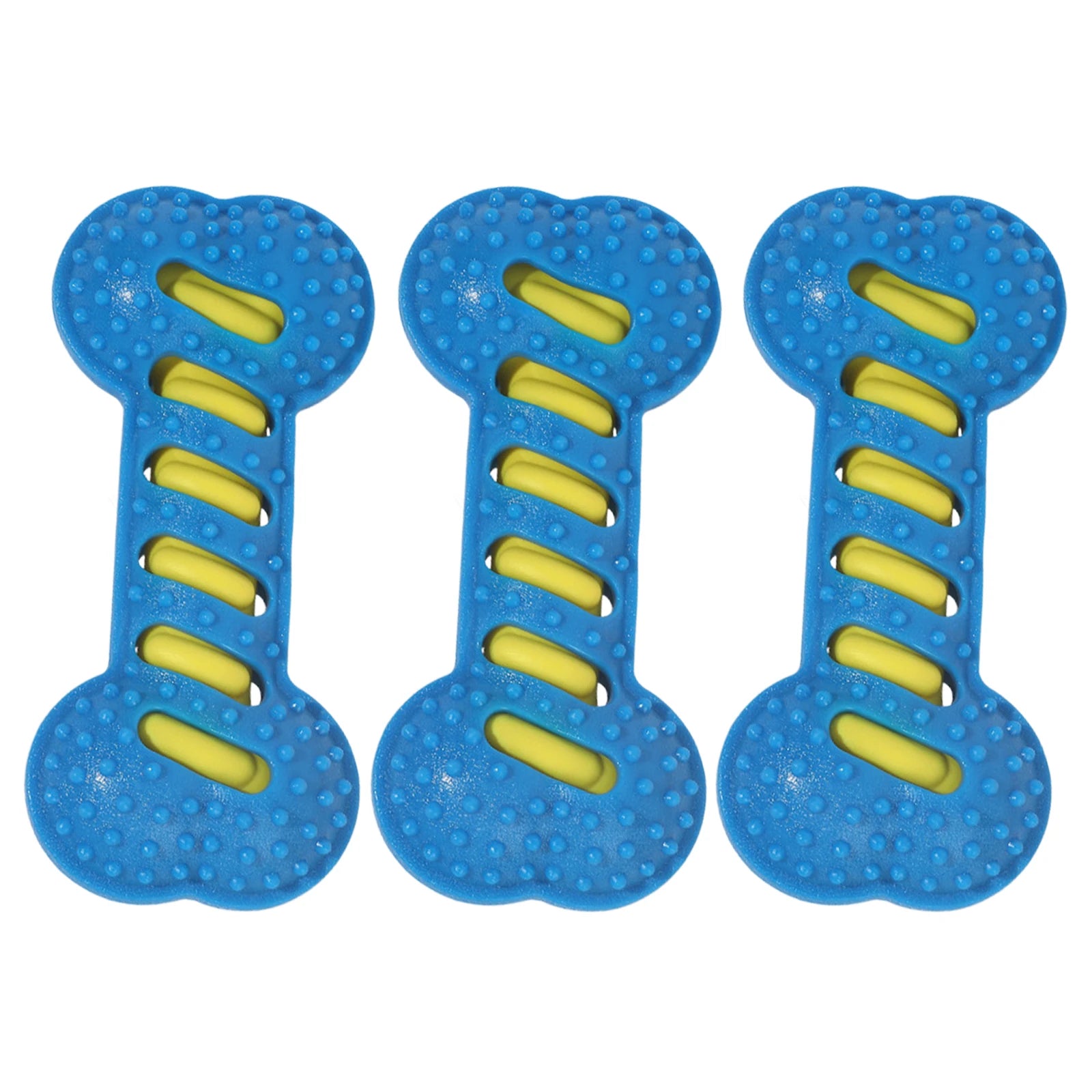 3Pcs Teeth Cleaning Molar Stick Squeaky Bones Interactive Massage Toothbrush