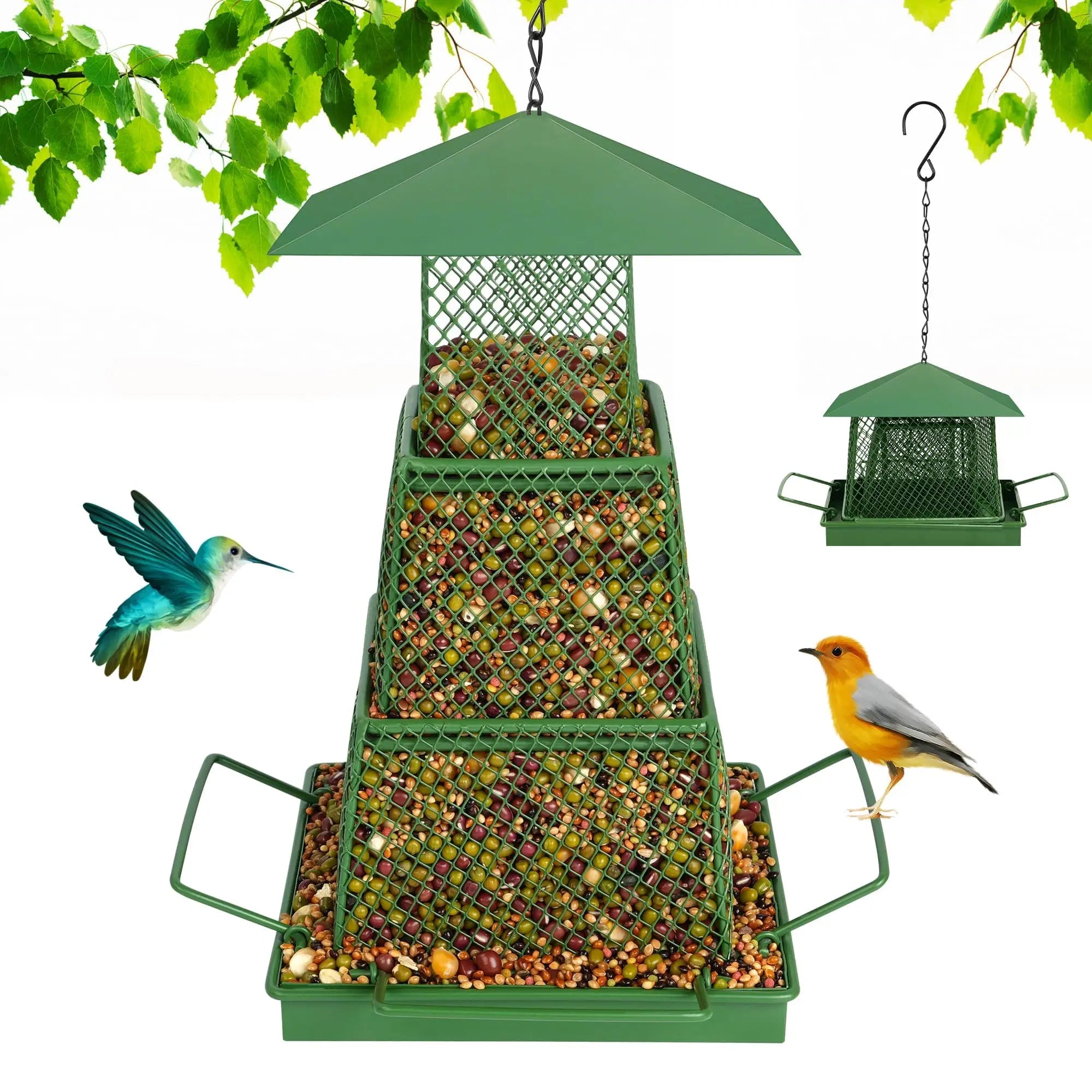 "Seed-Saving" Heavy-Duty Outdoor Bird Feeder - Squirrel Proof