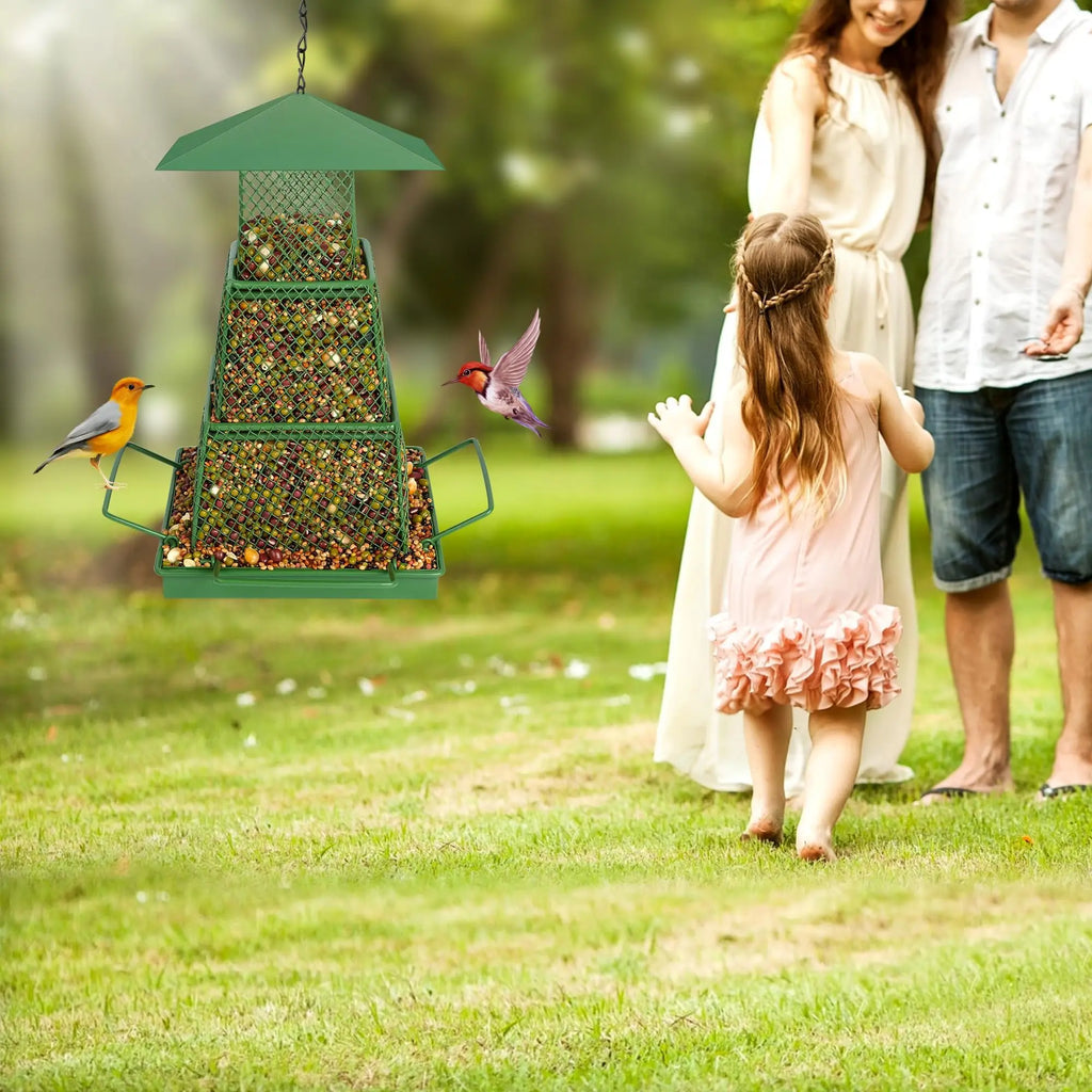 "Seed-Saving" Heavy-Duty Outdoor Bird Feeder - Squirrel Proof