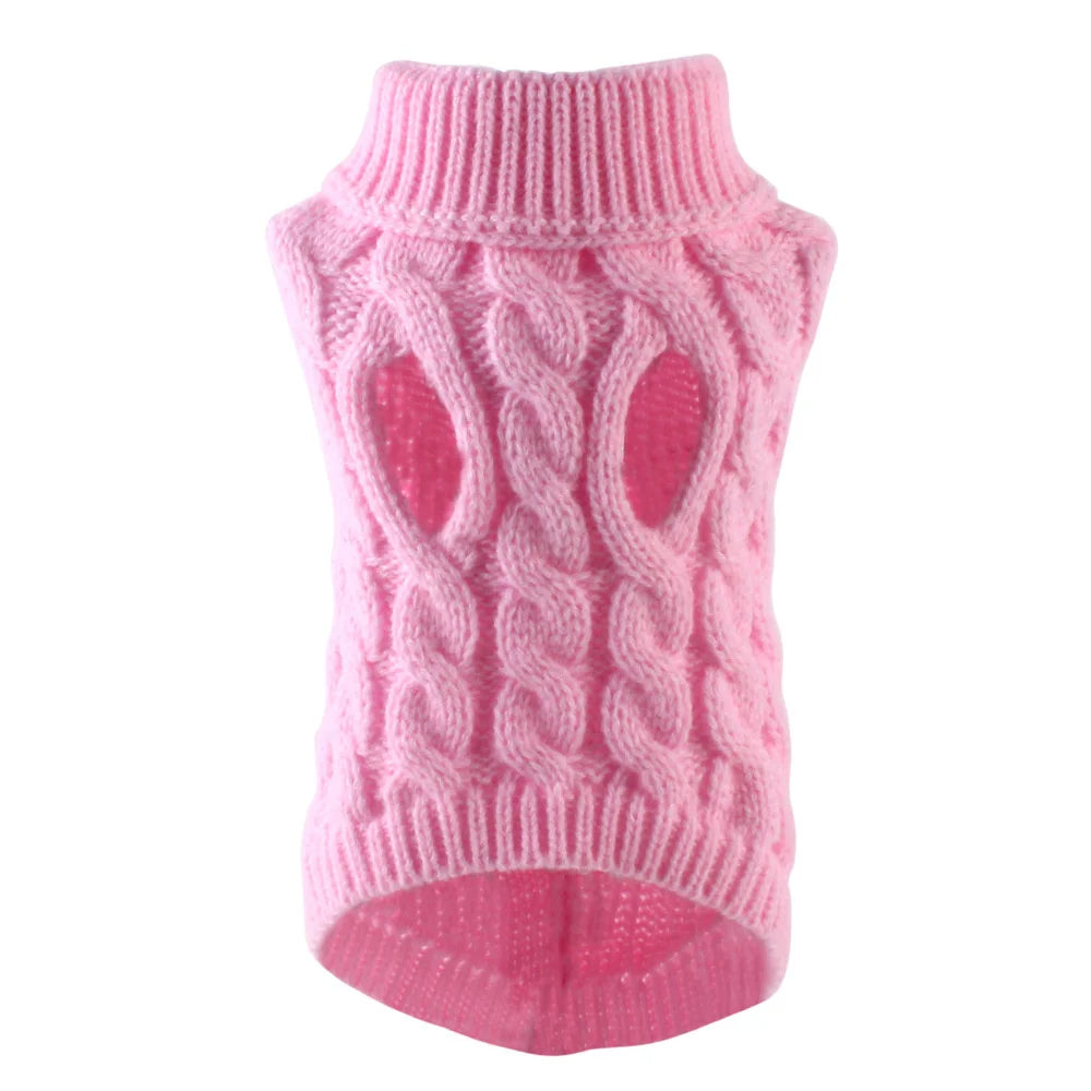 Classic Solid Chihuahua Puppy Dog Sweater for Small Dogs