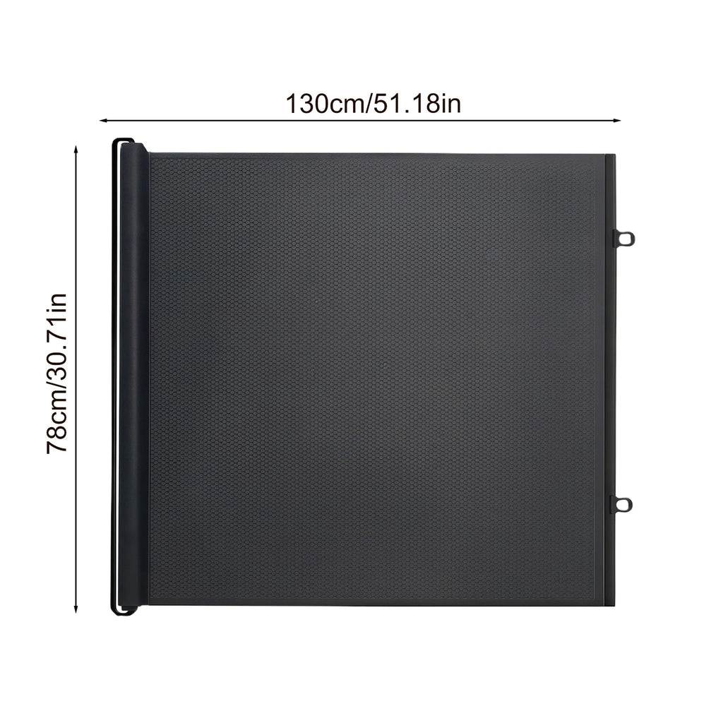 49 Inch Retractable Baby Gate Punch-free Fence Childproof Net No-Drill Mesh Safety Barrier