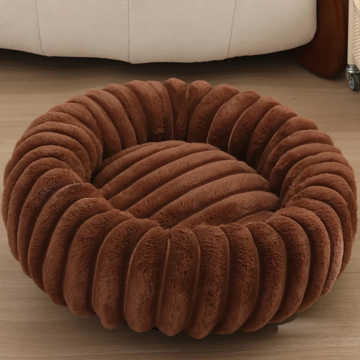Round Pet Bed for Dog Bed Super Soft Cat/Dog Bed Winter Warm Sleeping