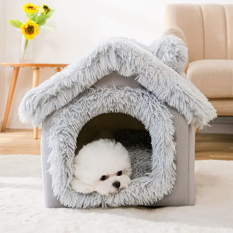 Dog Kennel Indoor Soft Comfortable Puppy House Winter Warm Pet Sleeping Mat