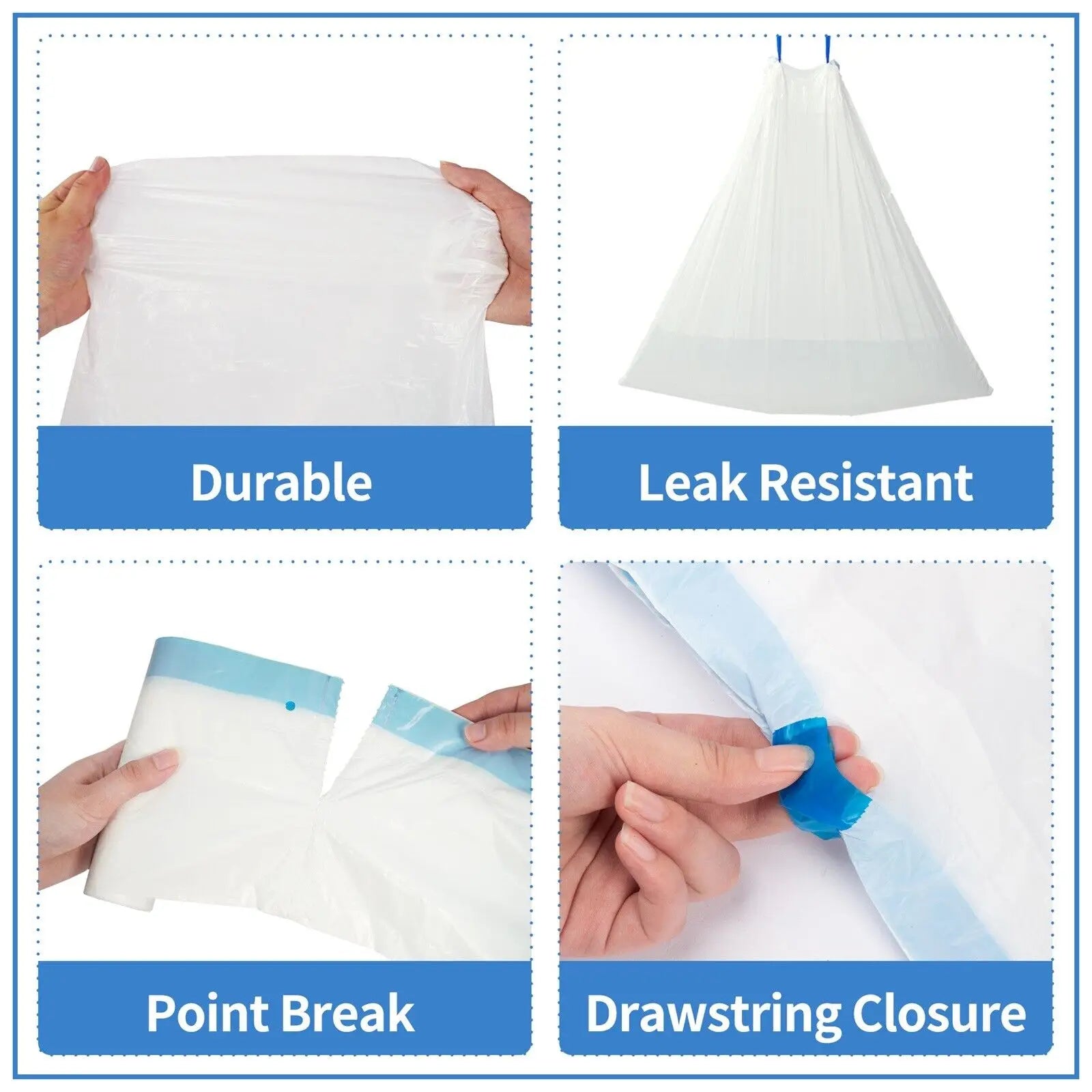 Self-Cleaning Cat Litter Box Poop Bags Drawstring Design