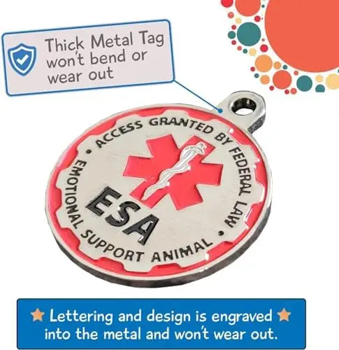 Emotional Support Dog Vest, ID Tag, ADA Cards Included
