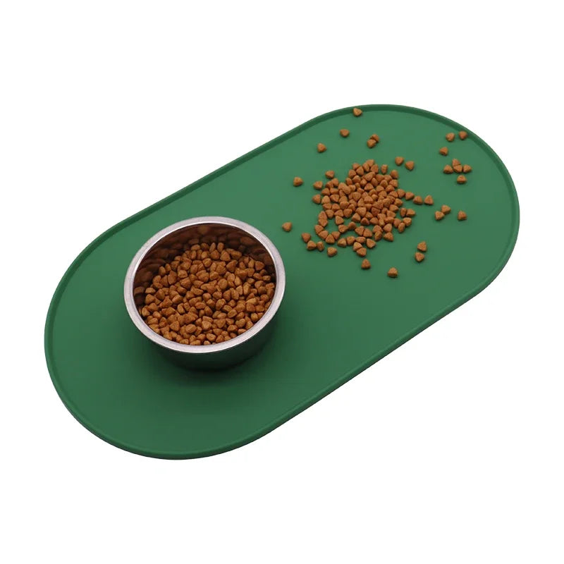 Silicone Pet Bowl Mat Placemat Waterproof Prevent Spills Dog Cat Food