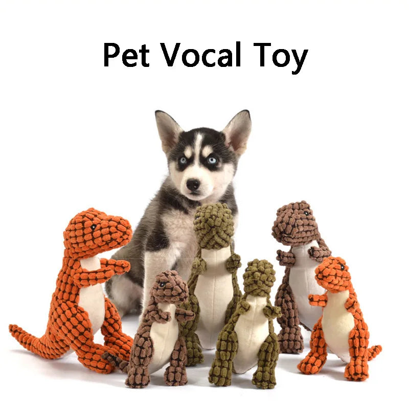 Pets Dog Chew Stuffed Funny Dinosaur Shape