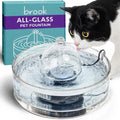 Glass Pet Fountain (90oz) – Cat & Dog Water Fountain – Glass Automatic Water Dispenser