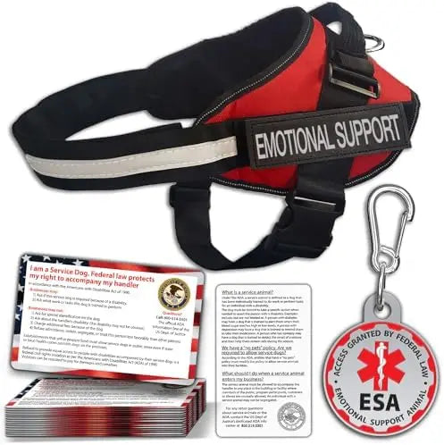 Emotional Support Dog Vest, ID Tag, ADA Cards Included