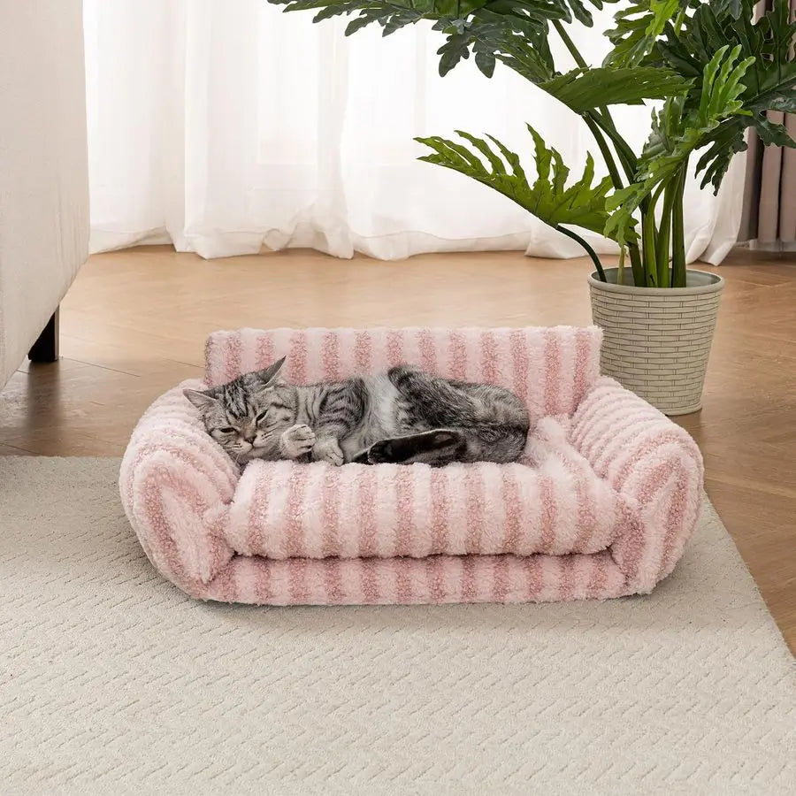 Fluffy Plush Soft Pet Couch Orthopedic Sofa Nest Beds for Small Cats and Dogs