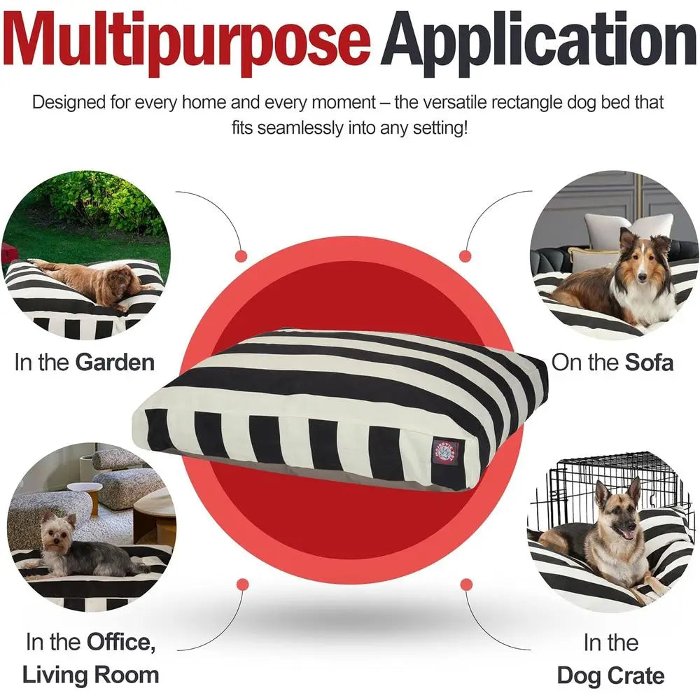 Large Orthopedic Memory Foam Dog Bed with Removable Cover, Senior Dog Comfort, Rectangular