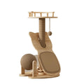 Household Sisal Cat Climbing Frame, Solid Wood, Turntable