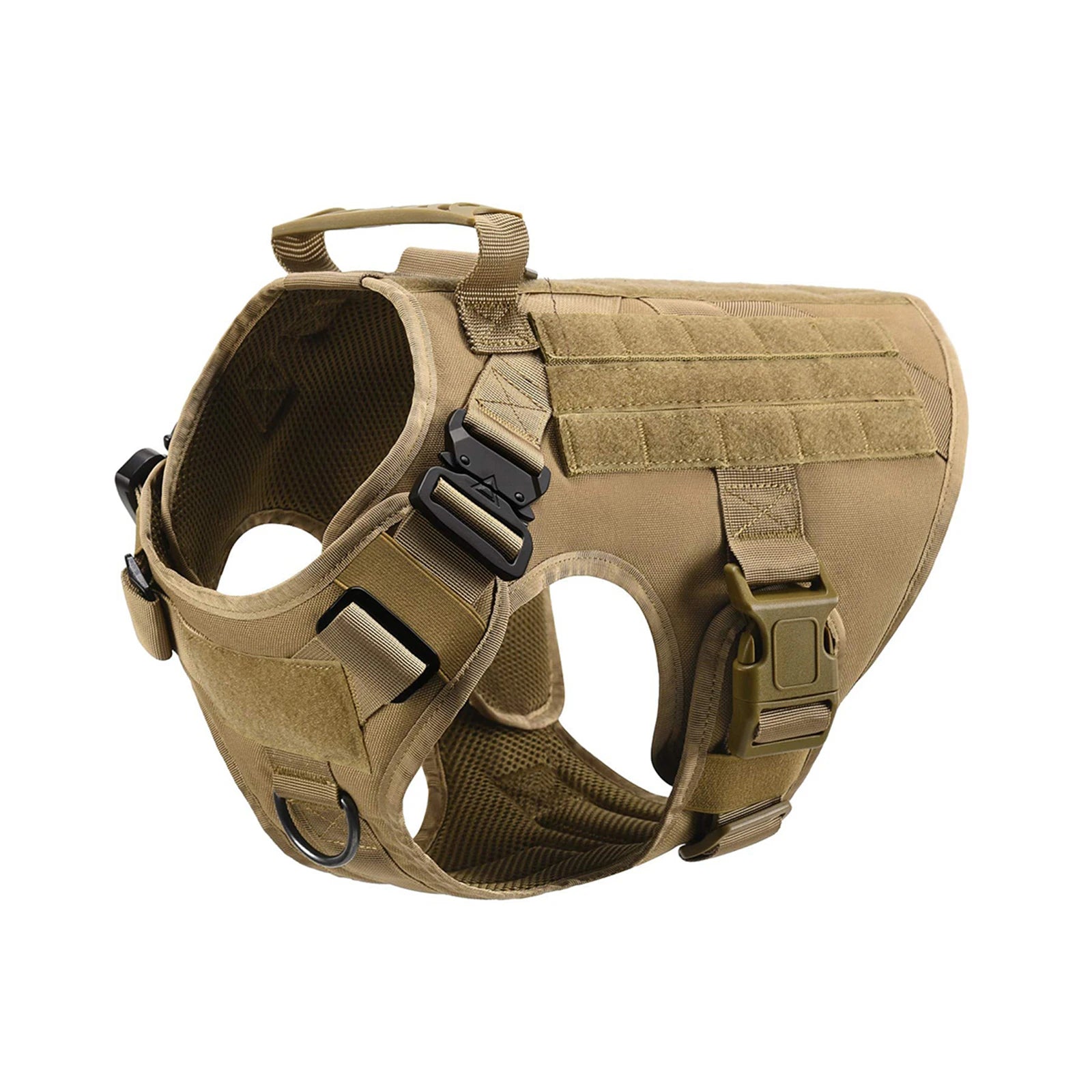 Tactical Dog Harness Collar With Pouches For Medium Large Dogs