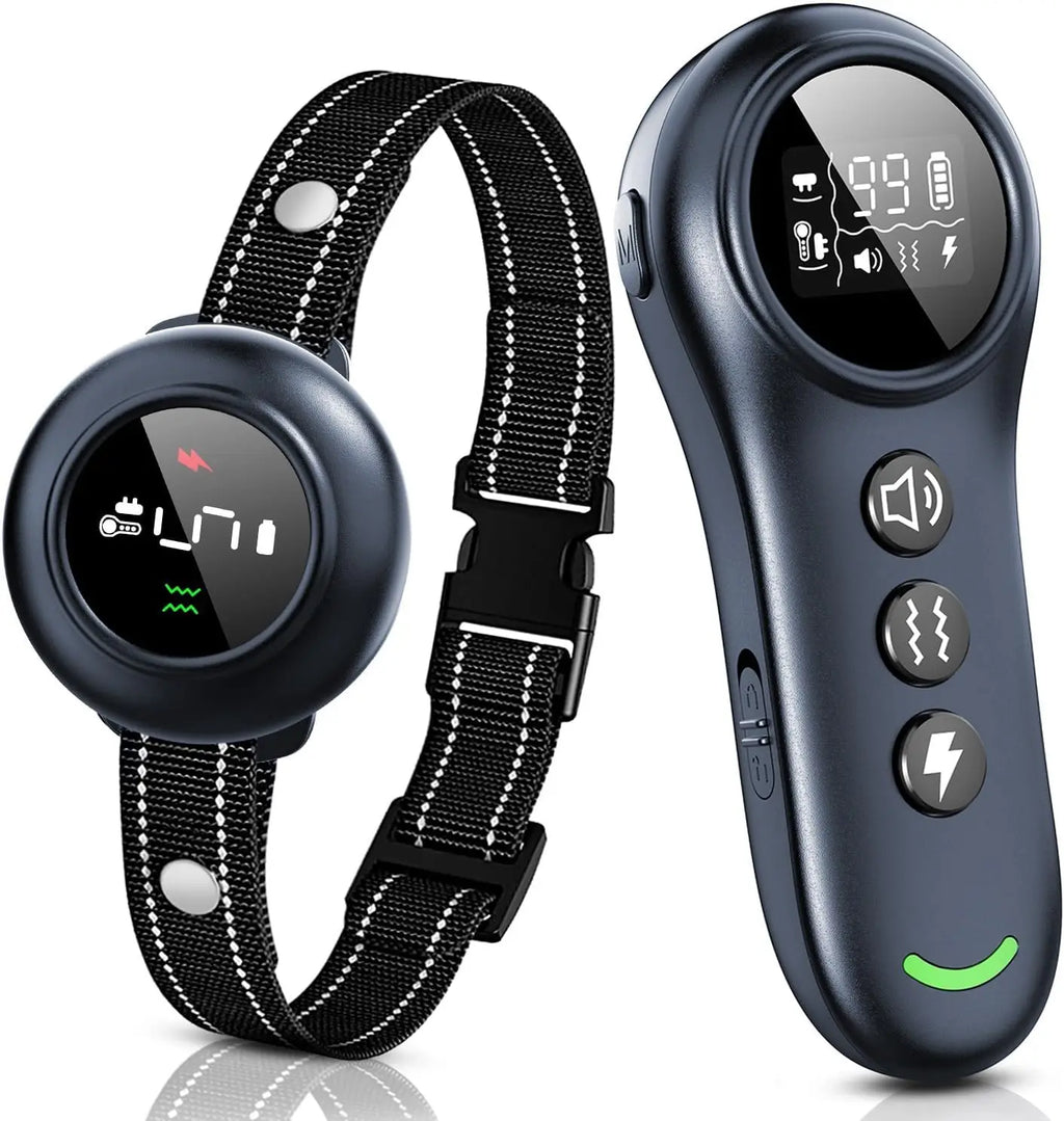 2-in-1 Smart Dog Training Collar with Anti-Bark Feature, 3300FT Remote, Adjustable for All Breeds