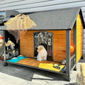 Large Dog House Outdoor for Large Breed Dogs, Insulated, Weatherproof Dog Shelter with Porch