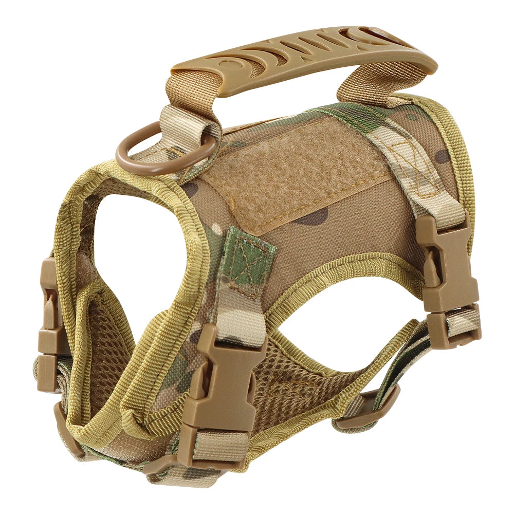 Tactical Puppy Harness Leash For Small Dogs/Cats, Adjustable Kitten Vest, For Military Service Dog Working