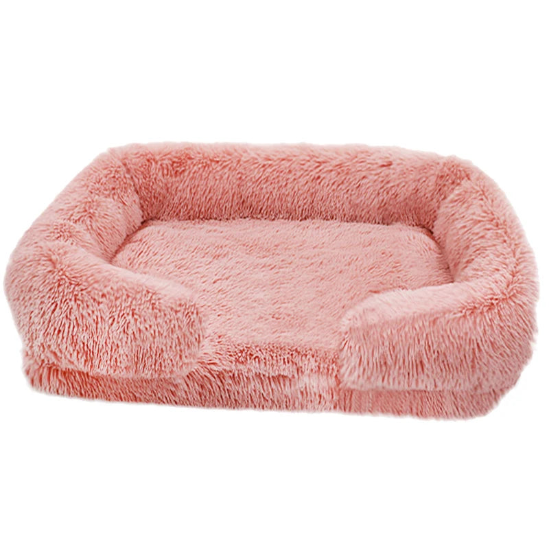 Thick orthopedic bed for large dogs - sponge, easy to remove and wash plush cover