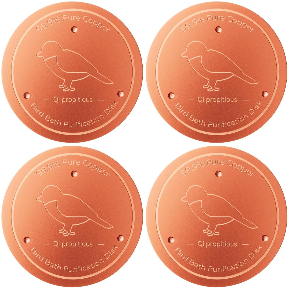 1-5CS Bird Bath Copper Disk With 3 Point Support Bird Bath Purification Plate For Outdoor Bird Bath