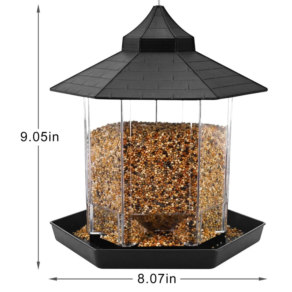 Wild Bird Feeders for Outside Rust Proof Hanging Feeders Squirrel Proof Attracts All Birds
