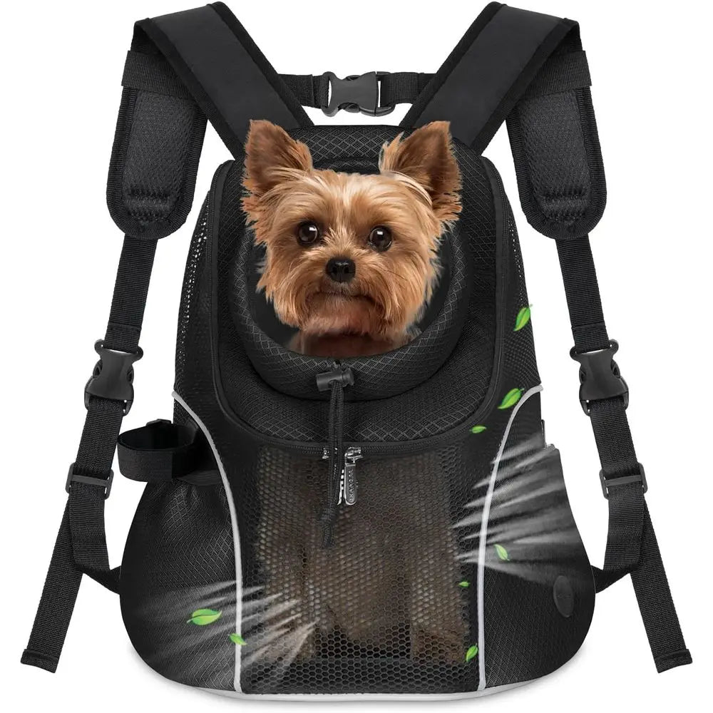 Pet Dog Carrier Backpack Small Dog Ventilated Mesh Dog Travel Back Pack with Safety Belt for Travel, Hiking, Cycling