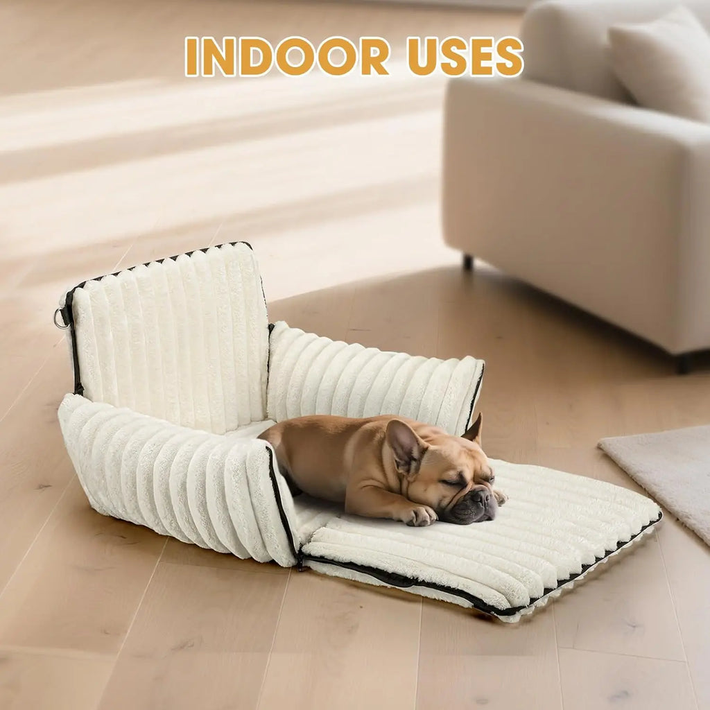 6-in-1 Dog Car Seat for Small/Medium Dogs, Washable Cover, Safety Leash