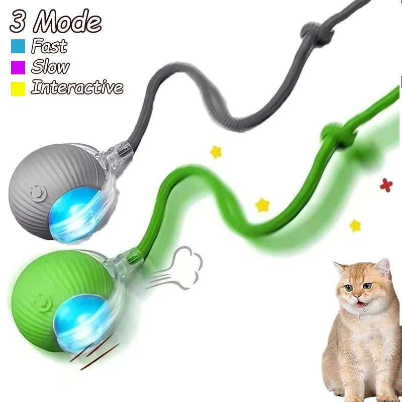 2Pcs Cat Interactive Ball Toys Automatic Rechargeable Imitate Mouse