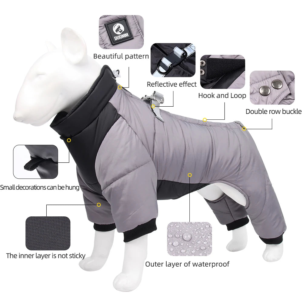 Winter Warm Thick Pet Dog Jacket Waterproof
