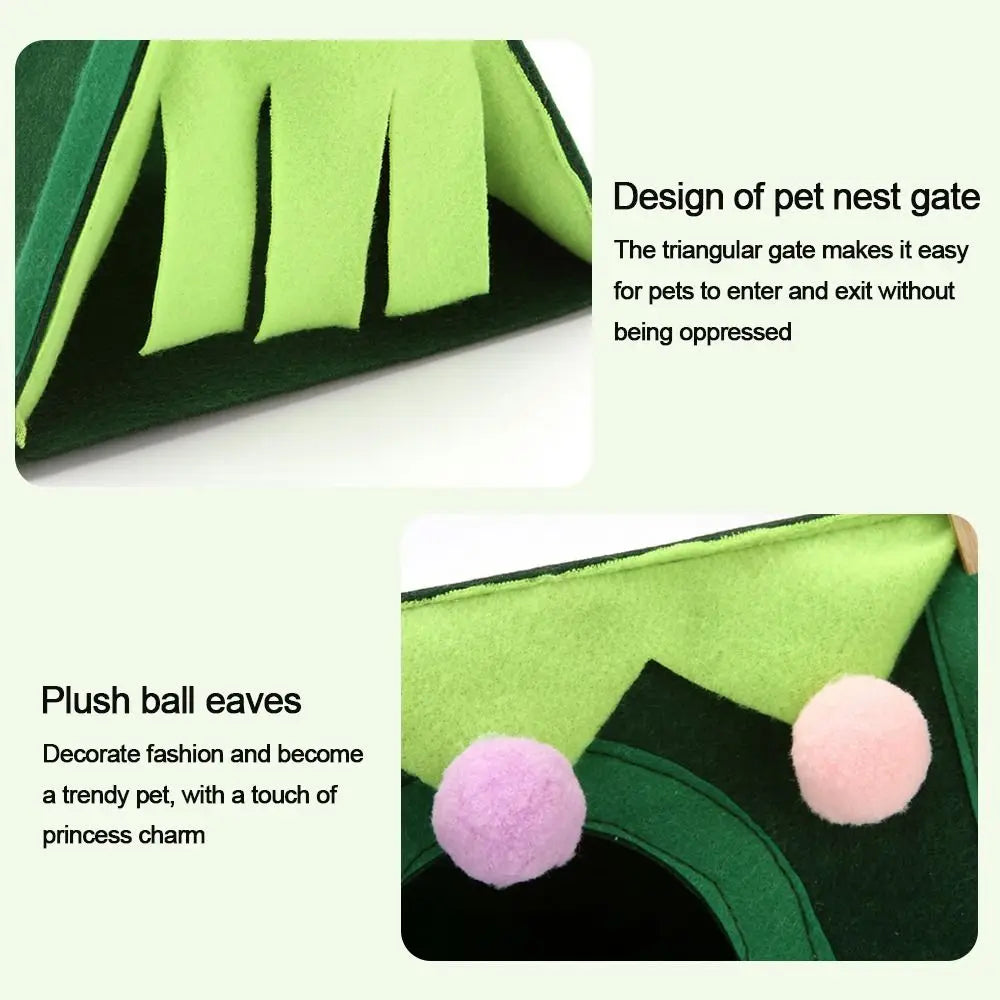 Small Pet Nest Felt Tent Rabbit Nest Hamster House Small Animal Bed Accessories
