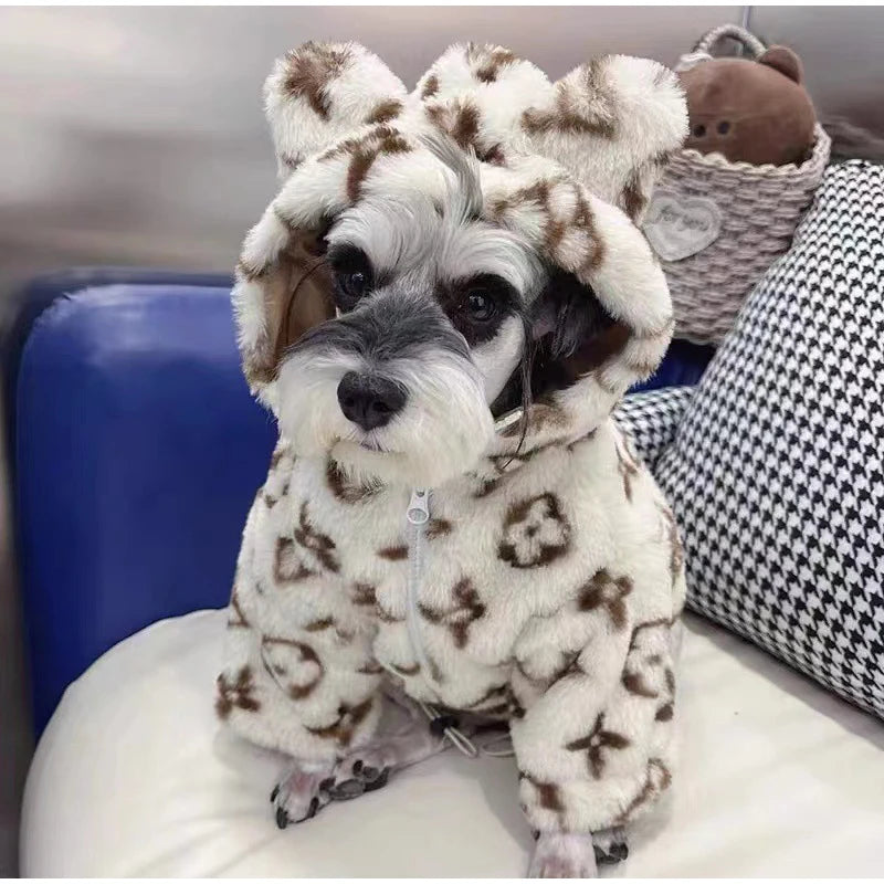 New Winter Dog Clothes Coral Fleece Warm Soft Cotton Jacket