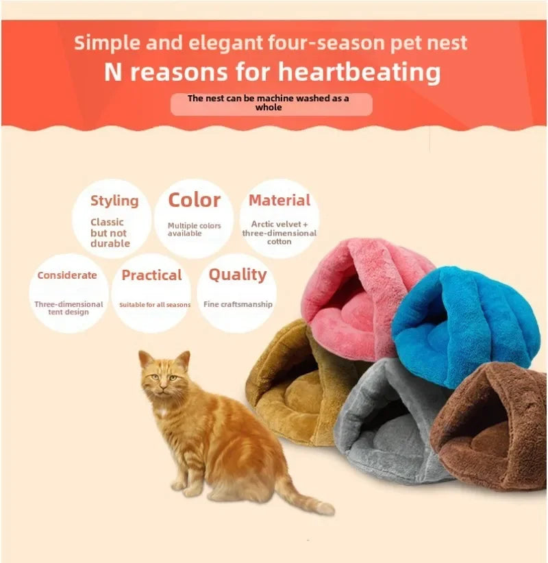 Warm Cat Slippers Comfortable Tents Soft Thick Cats Beds/Dog Houses