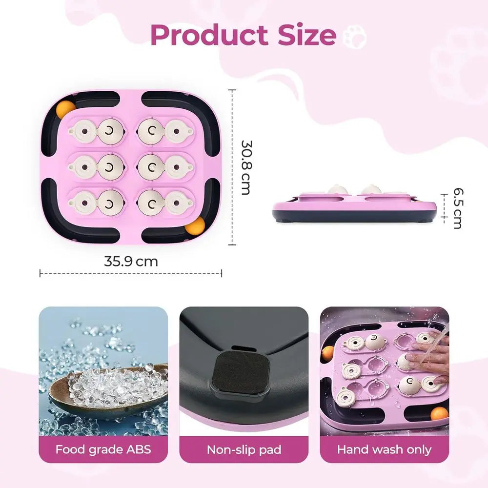 Interactive Cat Toys with Track Ball, Mental Stimulation Puzzle Games Food Dispenser